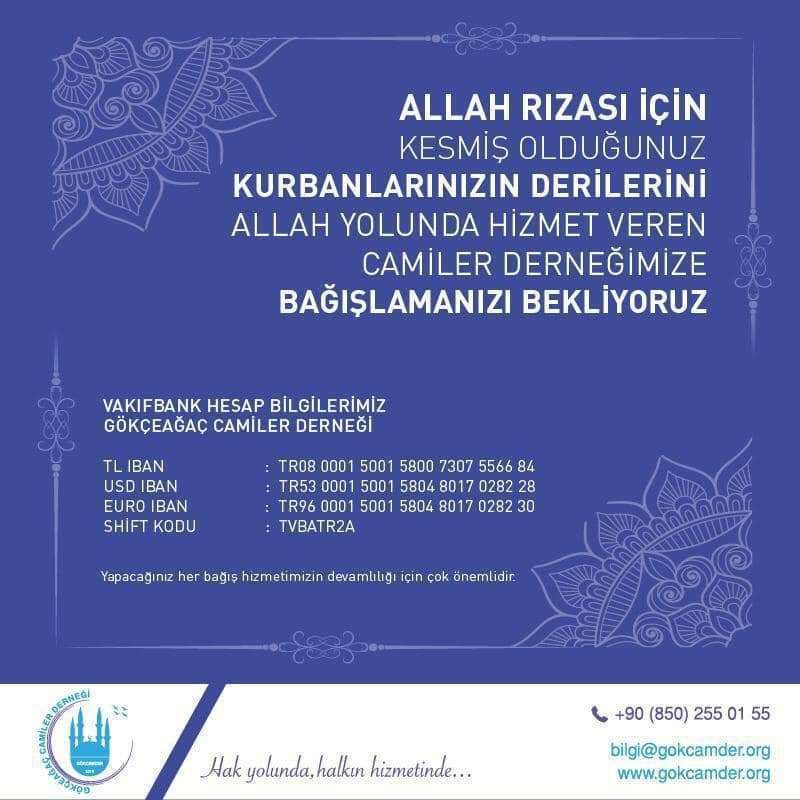 YAPACAĞINIZ HER BAĞIŞ HİZMETİMİZİN DEVAMLILIĞI İÇİN ÇOK ÖNEMLİDİR 